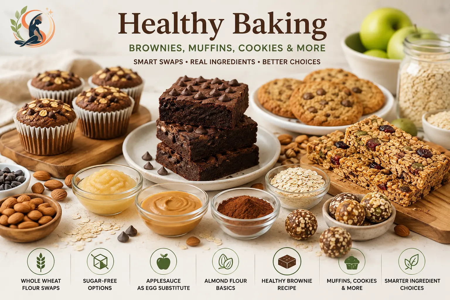 Healthy Brownie Recipe, Plus Muffins, Cookies and the Swaps Behind Them