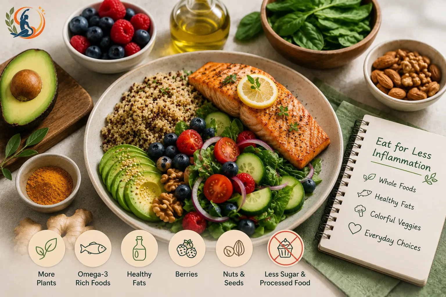 Anti Inflammatory Diet Meal Plan: A Practical Guide to Eating for Less Inflammation