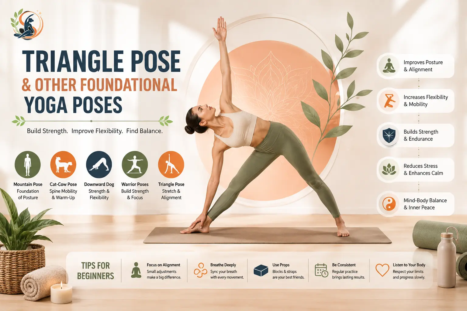 Triangle Pose and Other Foundational Yoga Poses Every Beginner Should Know