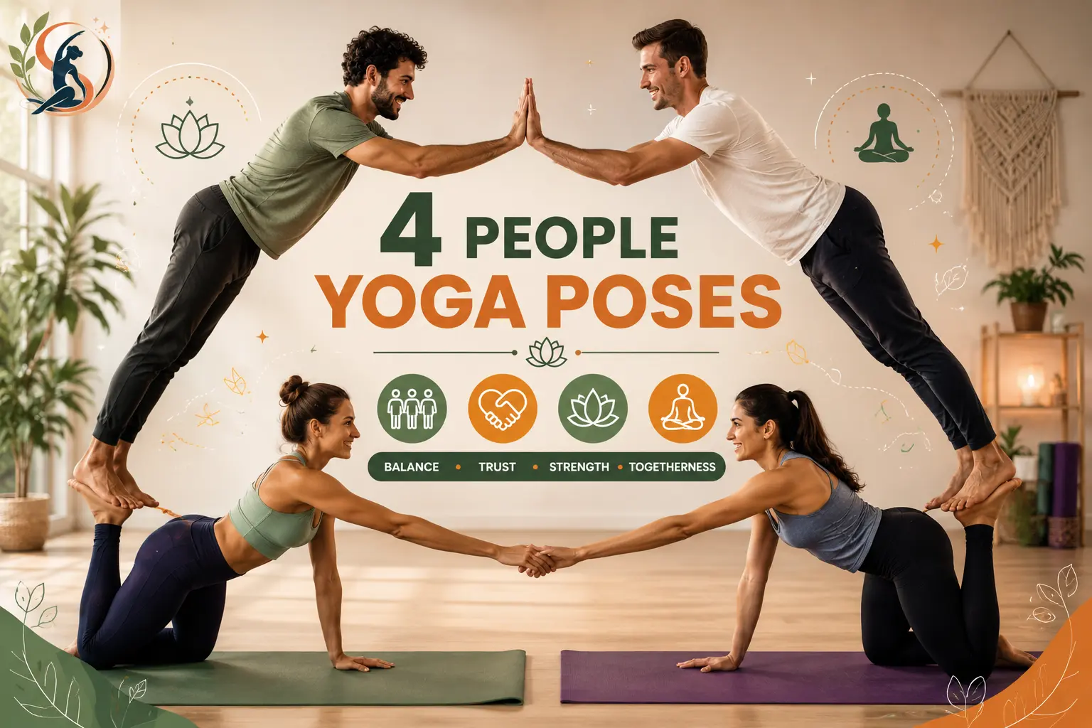 4 People Yoga Poses: A Complete Guide to Group Balance and Trust