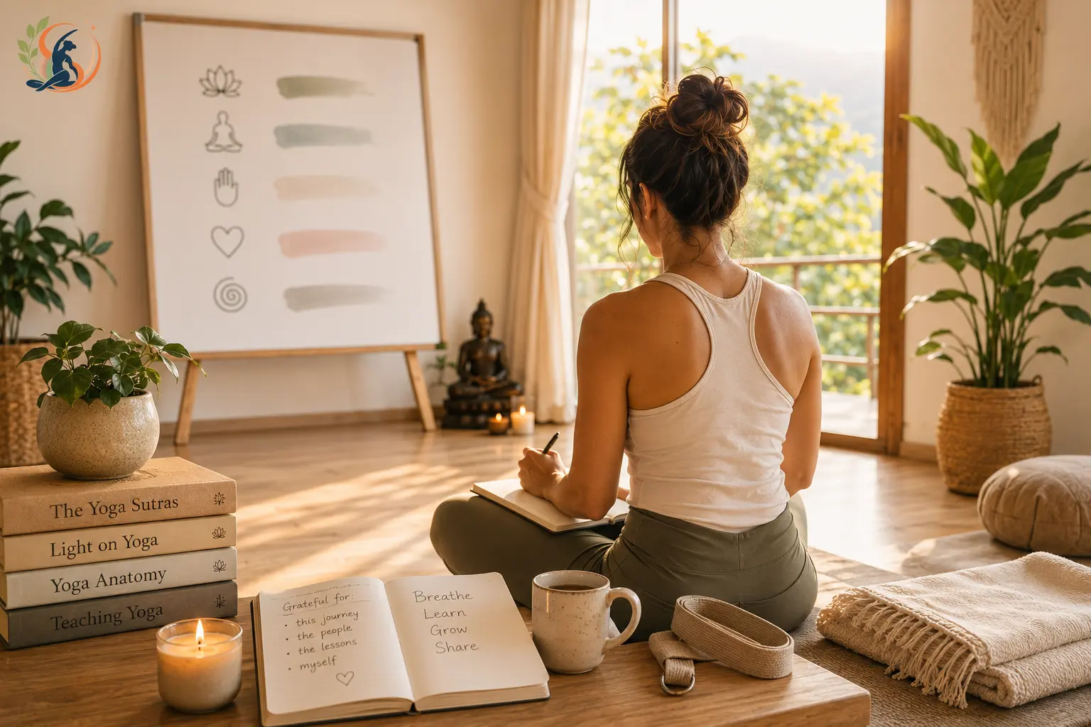 Yoga student reflecting peacefully on whether 200 hour yoga training was worth it