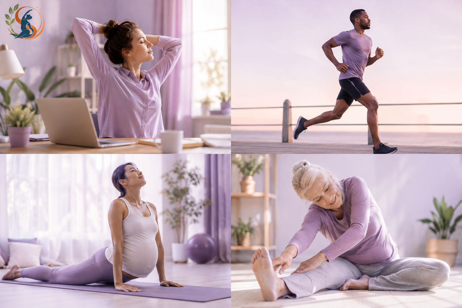 Diverse group of people who can benefit from practicing yoga pose camel