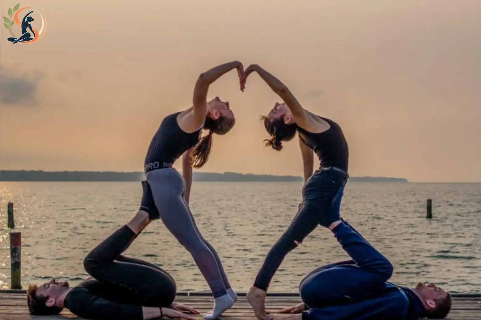 Helpful tips for a safe and successful four-person yoga practice