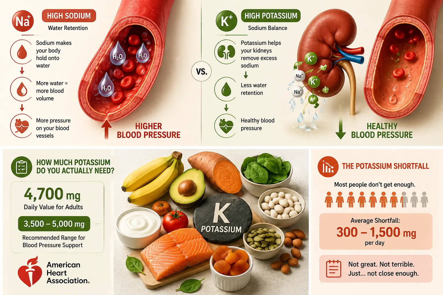 How potassium-rich drinks may support healthy blood pressure