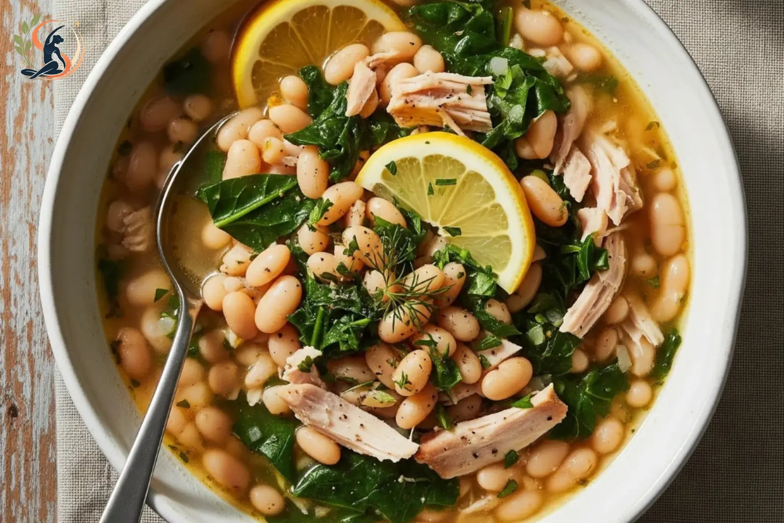 lemon white bean soup with ground turkey kale and fresh dill