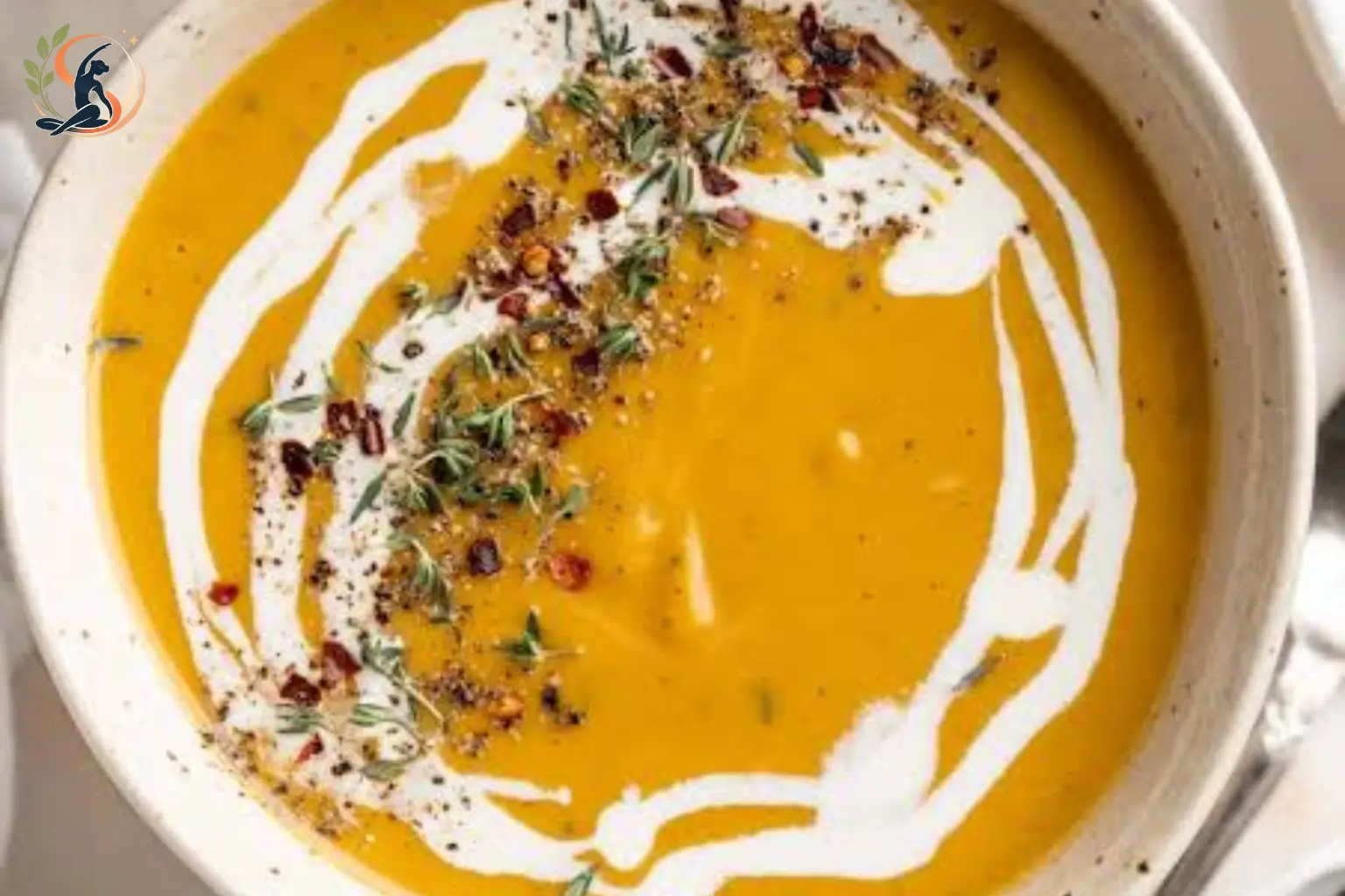 butternut squash soup with ginger sage rosemary and whole grain bread