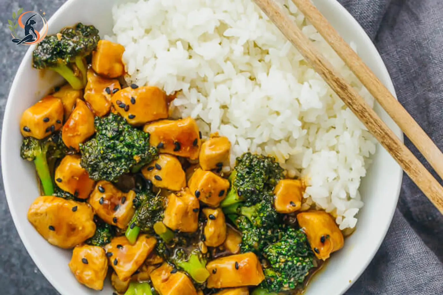 teriyaki chicken and broccoli rice bowl with homemade teriyaki sauce